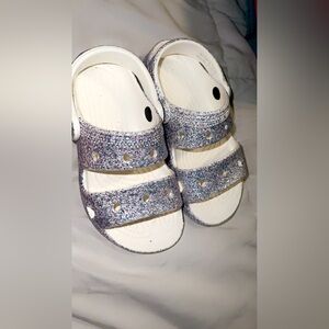 Brand new glitter croc sandals - never worn
